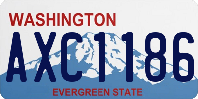 WA license plate AXC1186