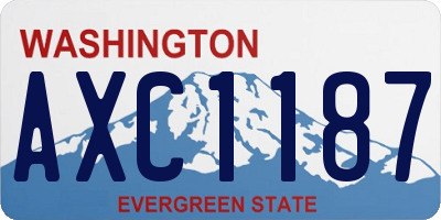 WA license plate AXC1187
