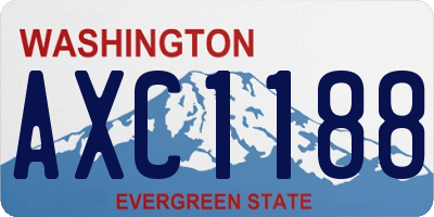WA license plate AXC1188