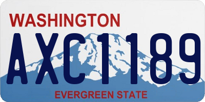 WA license plate AXC1189