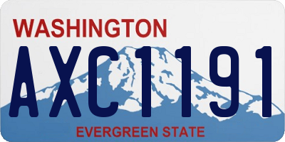 WA license plate AXC1191