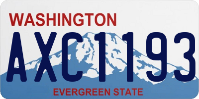 WA license plate AXC1193