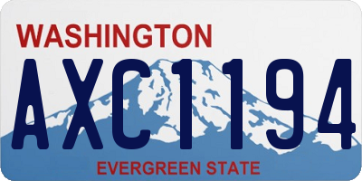WA license plate AXC1194