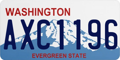 WA license plate AXC1196