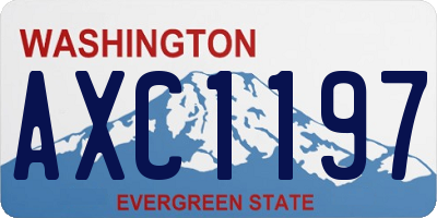 WA license plate AXC1197