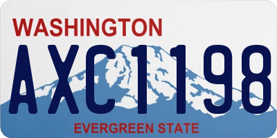 WA license plate AXC1198