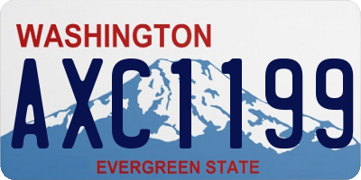 WA license plate AXC1199
