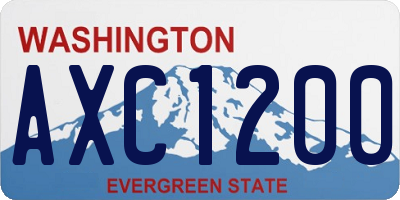 WA license plate AXC1200