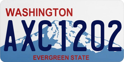 WA license plate AXC1202