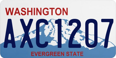 WA license plate AXC1207