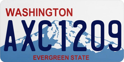 WA license plate AXC1209