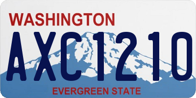 WA license plate AXC1210