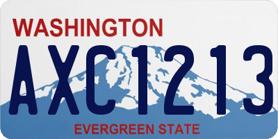 WA license plate AXC1213
