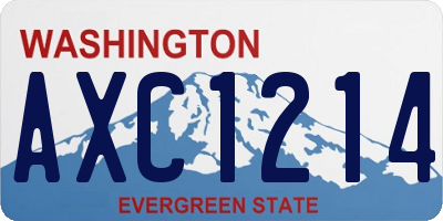 WA license plate AXC1214