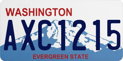 WA license plate AXC1215