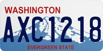 WA license plate AXC1218