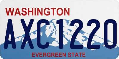 WA license plate AXC1220
