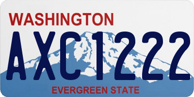WA license plate AXC1222