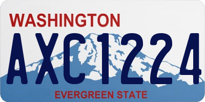 WA license plate AXC1224