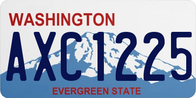 WA license plate AXC1225