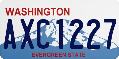 WA license plate AXC1227