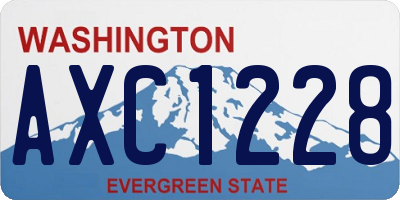 WA license plate AXC1228