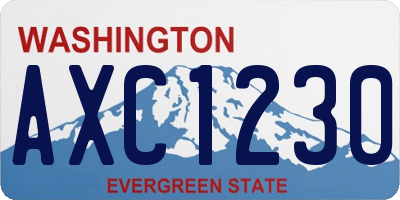 WA license plate AXC1230