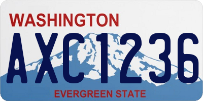 WA license plate AXC1236