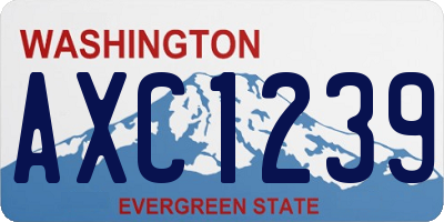 WA license plate AXC1239