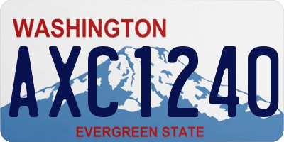 WA license plate AXC1240