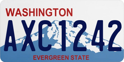 WA license plate AXC1242