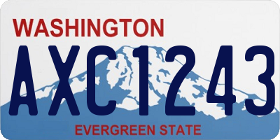 WA license plate AXC1243