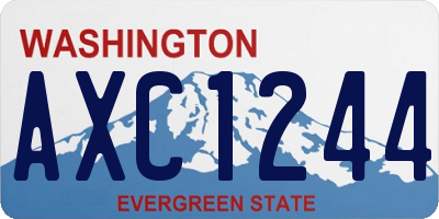 WA license plate AXC1244