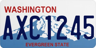 WA license plate AXC1245