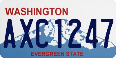 WA license plate AXC1247