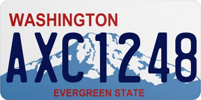 WA license plate AXC1248