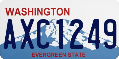 WA license plate AXC1249