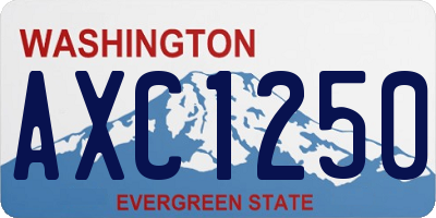 WA license plate AXC1250