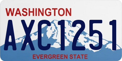 WA license plate AXC1251