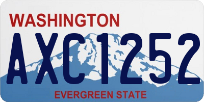 WA license plate AXC1252