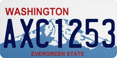 WA license plate AXC1253