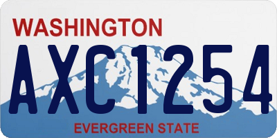 WA license plate AXC1254