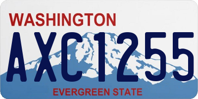 WA license plate AXC1255