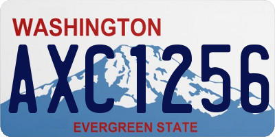 WA license plate AXC1256