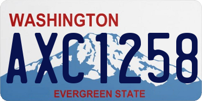 WA license plate AXC1258