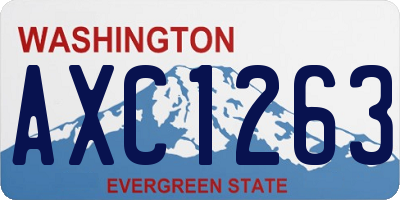 WA license plate AXC1263