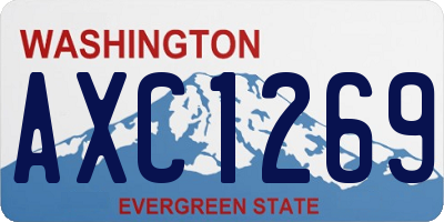 WA license plate AXC1269