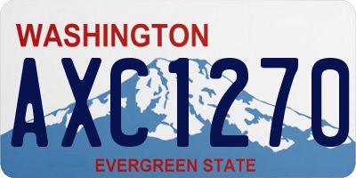 WA license plate AXC1270