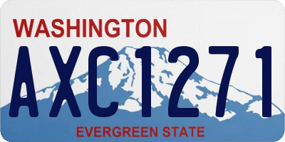 WA license plate AXC1271