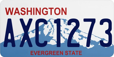 WA license plate AXC1273